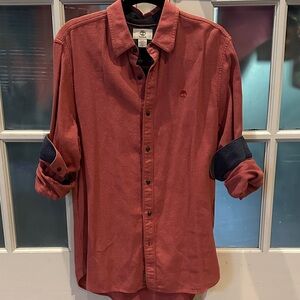 Timberland Men's Red Button-Up Shirt